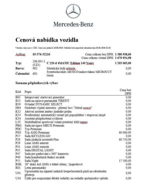 Mercedes Třída C - hlavní fotka