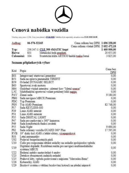 Mercedes CLE - hlavní foto
