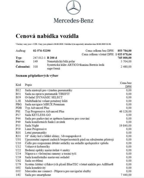 Mercedes Třída B - hlavní fotka