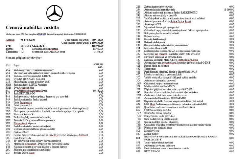 Mercedes Třída GLA - hlavní fotka inzerátu