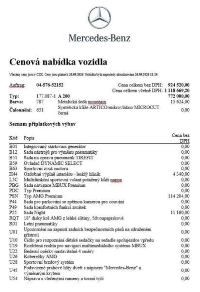 Mercedes Třída A - hlavní foto