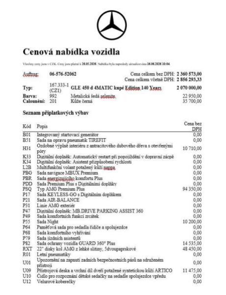 Mercedes GLE - hlavní fotka inzerátu