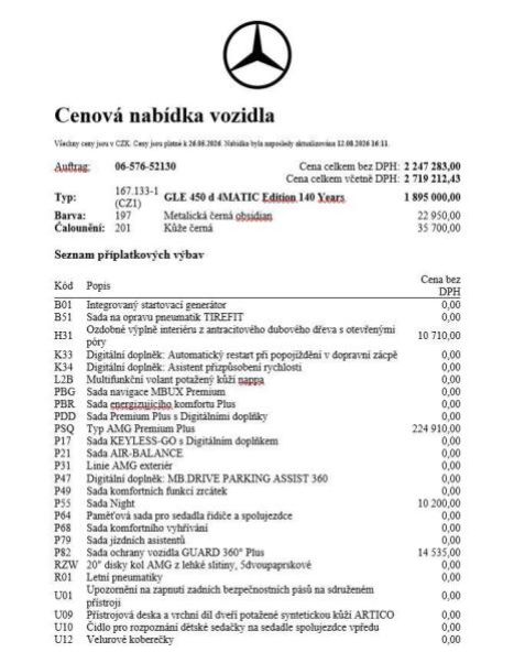 Mercedes GLE - hlavní fotka inzerátu