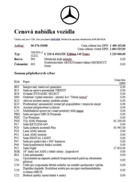 Mercedes Třída C - hlavní foto
