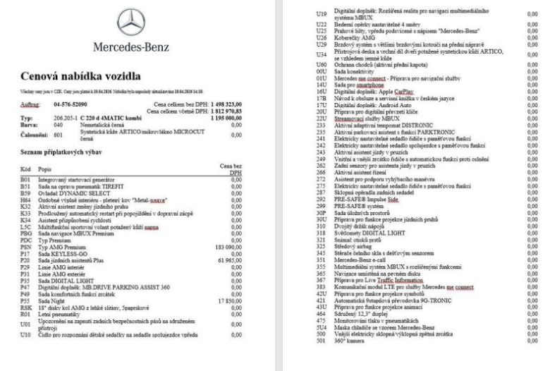 Mercedes Třída C - hlavní fotka inzerátu